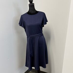 Chic Navy Midi Dress